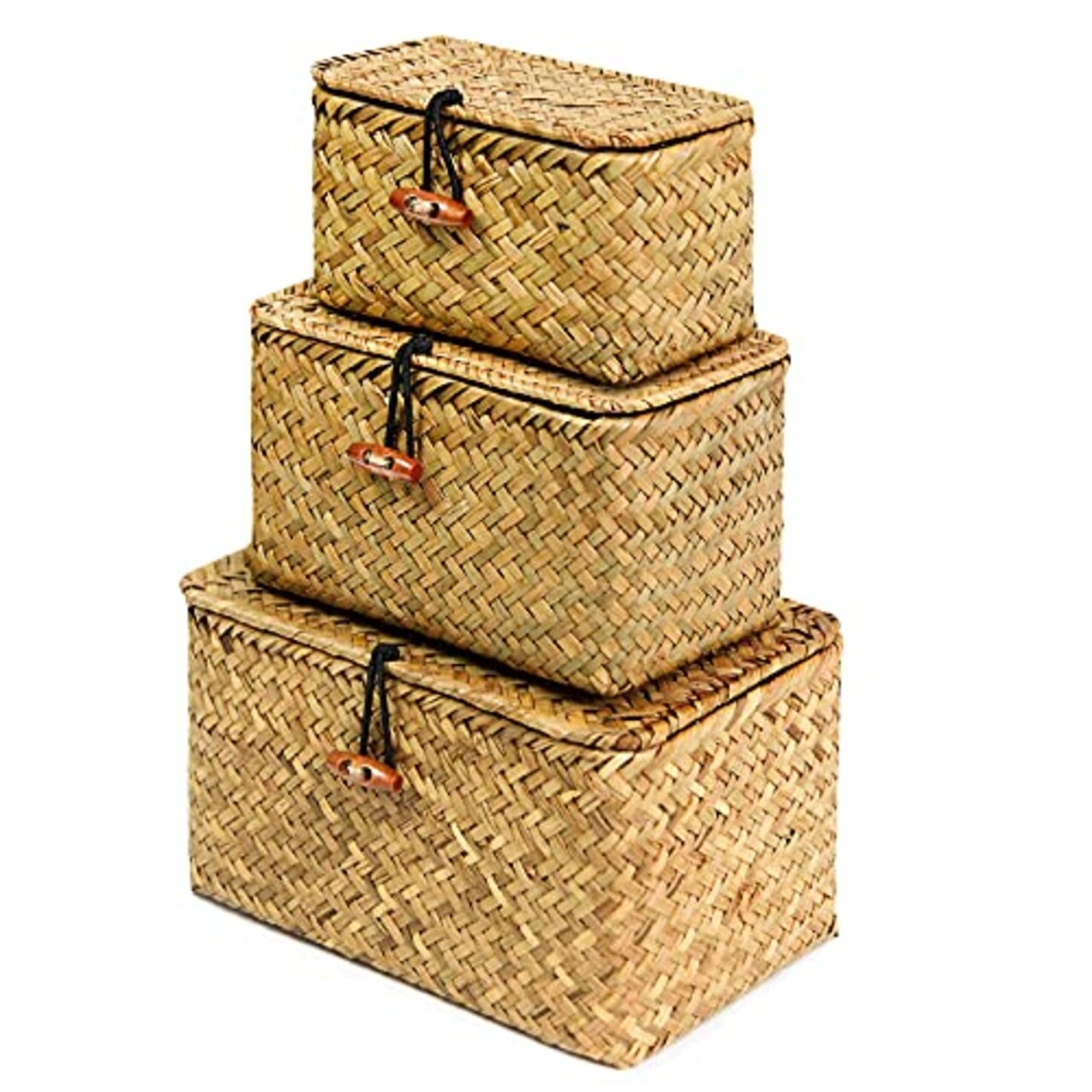Seagrass storage boxes outlet with lids
